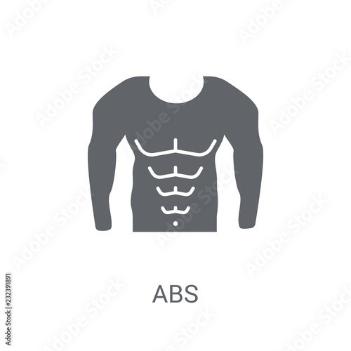 Abs icon. Trendy Abs logo concept on white background from Gym and Fitness collection