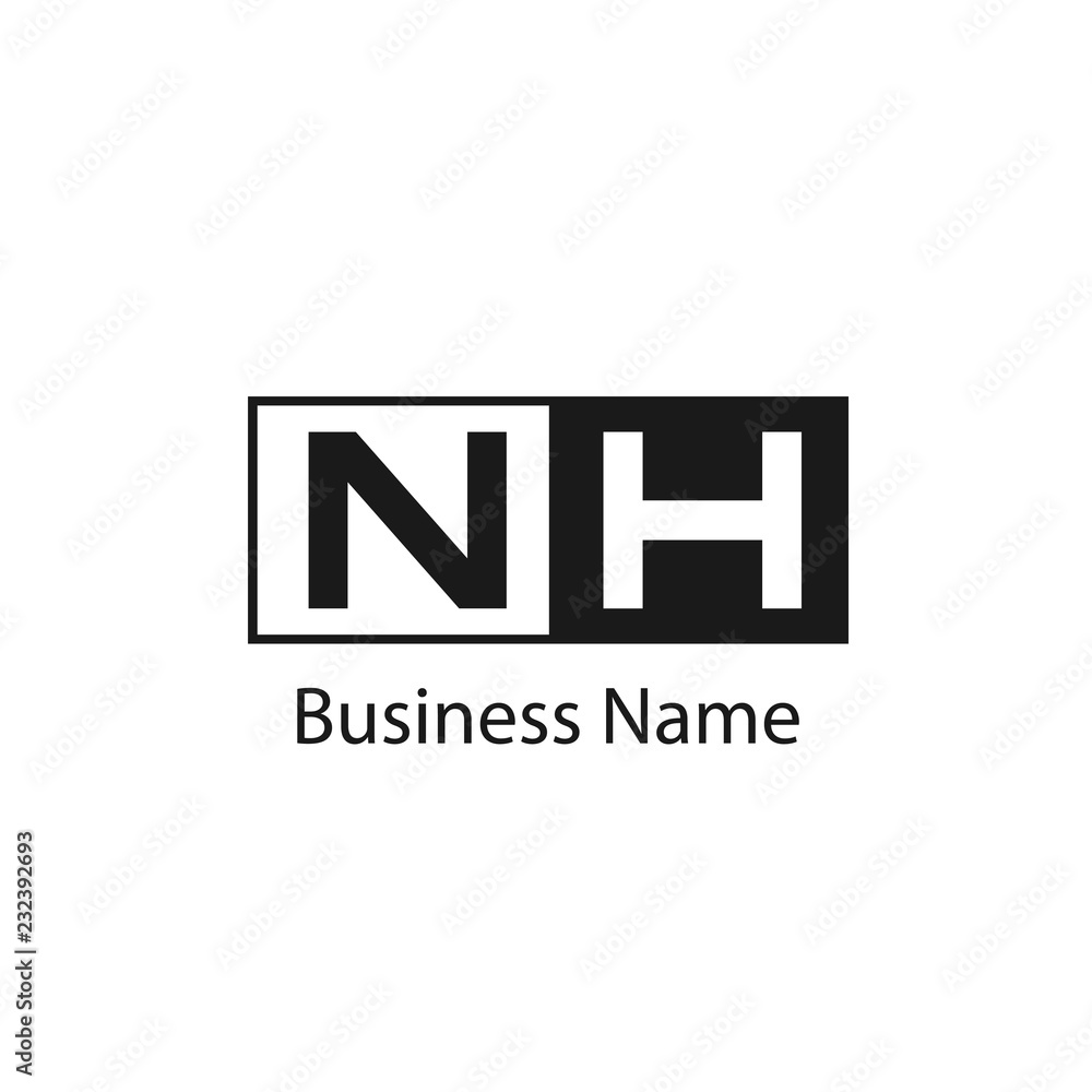 Initial Letter NH Logo Template Design Initial Letter NH Logo Template Design