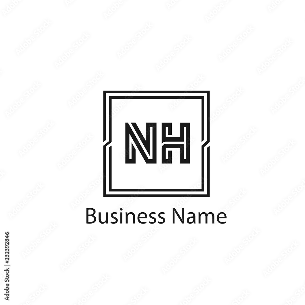 Initial Letter NH Logo Template Design Initial Letter NH Logo Template Design
