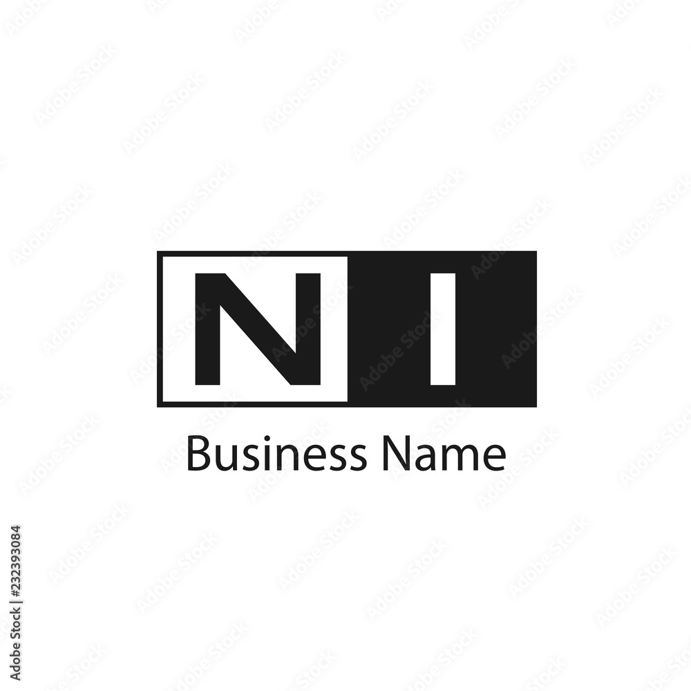 Initial Letter NI Logo Template Design Initial Letter NI Logo Template Design