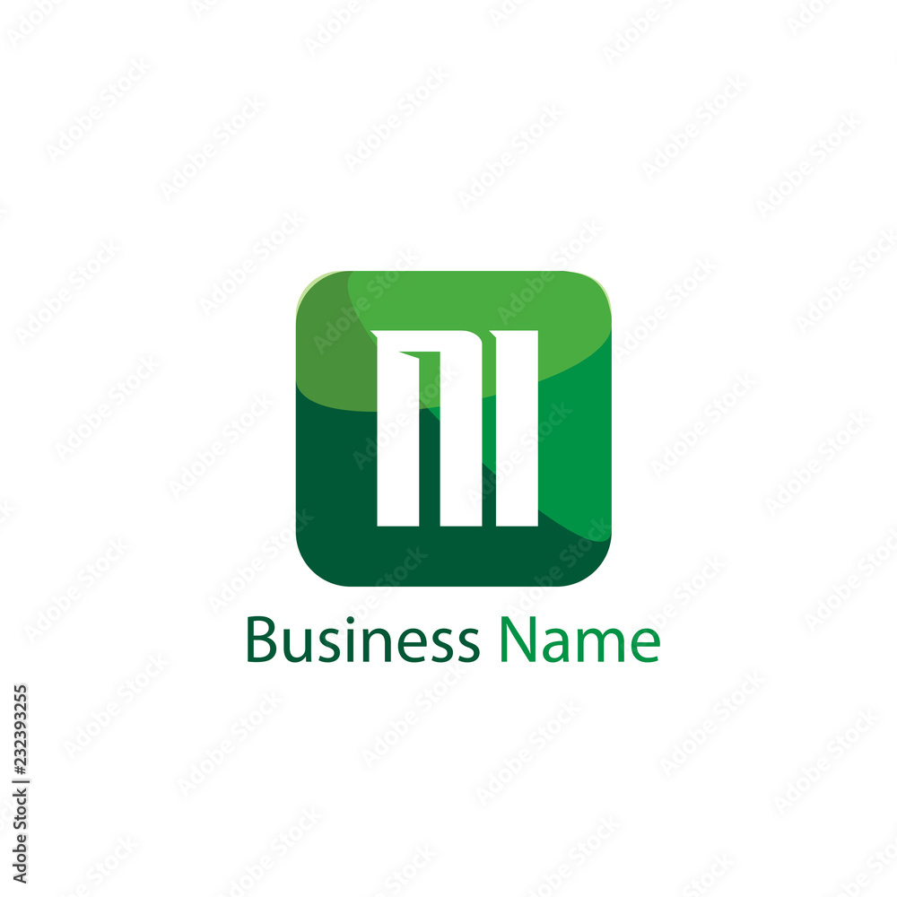 Initial Letter NI Logo Template Design Initial Letter NI Logo Template Design