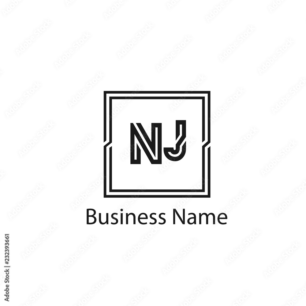 Initial Letter NJ Logo Template Design Initial Letter NJ Logo Template Design