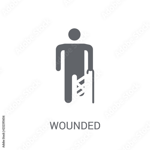 Wounded icon. Trendy Wounded logo concept on white background from Insurance collection