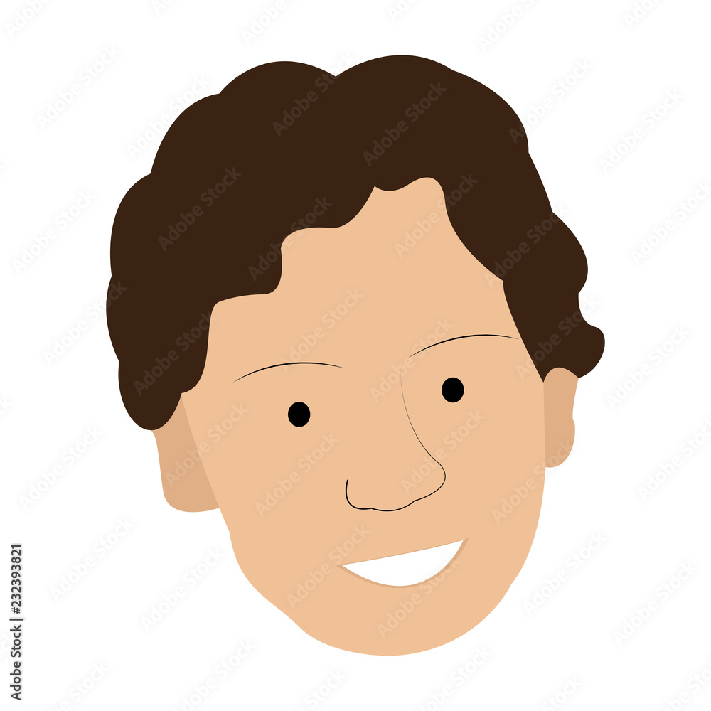 Isolated cute man avatar. Vector illustration design Isolated cute man avatar. Vector illustration design