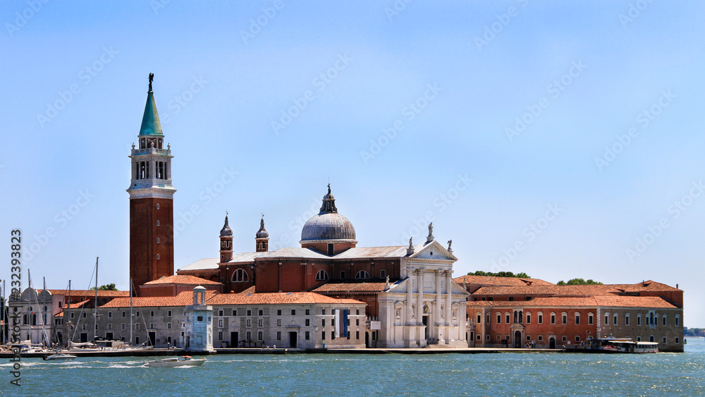 Venice Canal Cathedral and Bell Tower