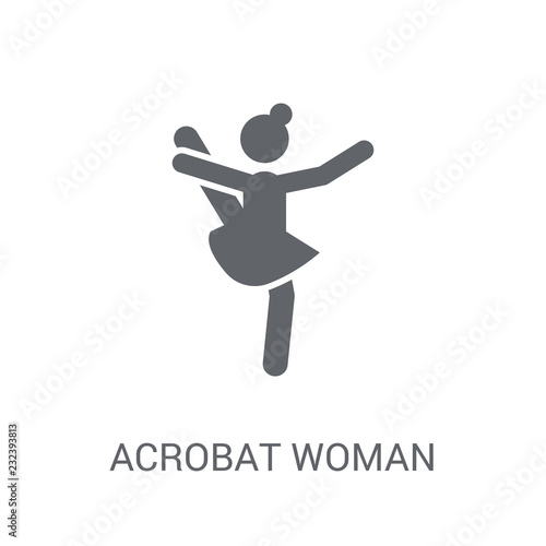 Acrobat Woman icon. Trendy Acrobat Woman logo concept on white background from Ladies collection