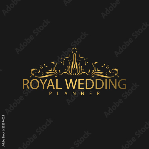 Logo Luxury with Golden Color