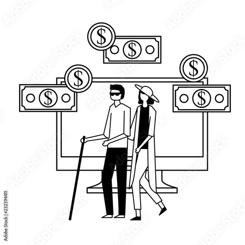 volunteers help work