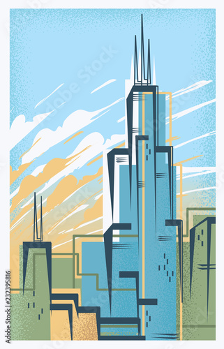 Chicago City Skyline
