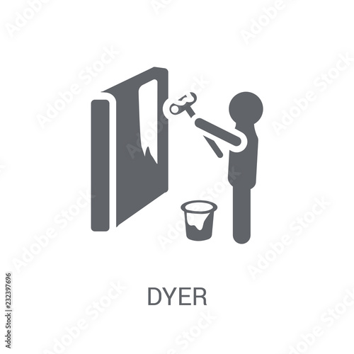 Dyer icon. Trendy Dyer logo concept on white background from Professions collection photo