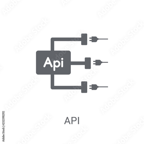 Api icon. Trendy Api logo concept on white background from Programming collection