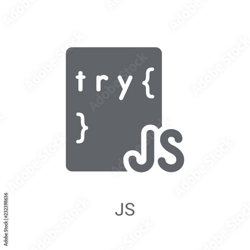 Js icon. Trendy Js logo concept on white background from Programming collection