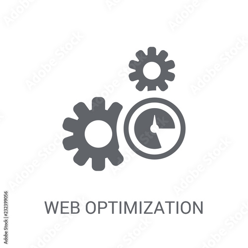 Web optimization icon. Trendy Web optimization logo concept on white background from Programming collection