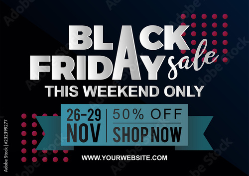 Black Friday Sale poster wi...