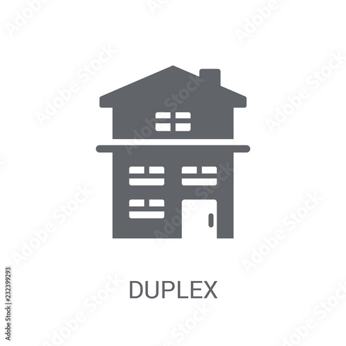 Duplex icon. Trendy Duplex logo concept on white background from Real Estate collection