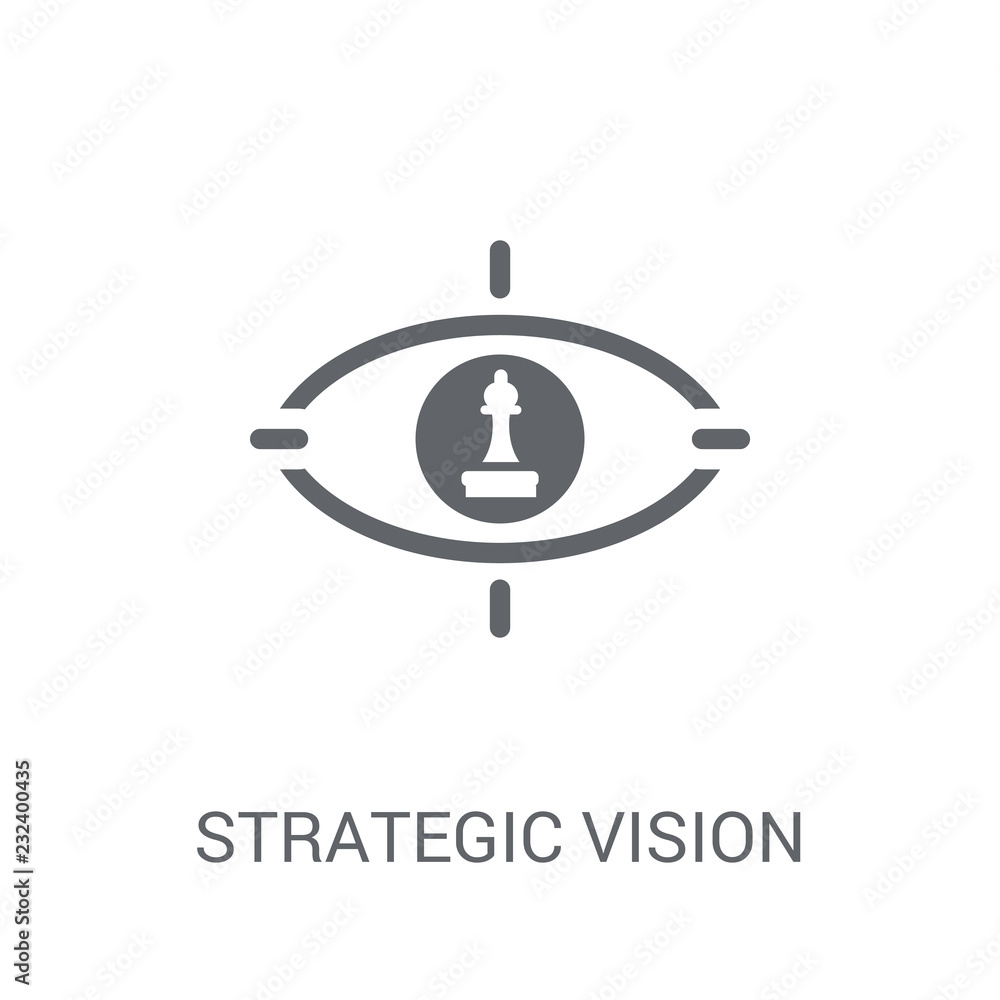 strategic Vision icon. Trendy strategic Vision logo concept on white