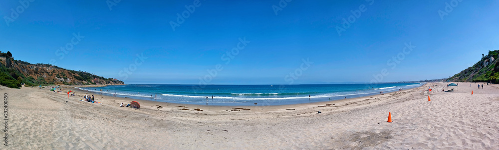 Horizontal panorama of Rat Beach in Palos Verdes California