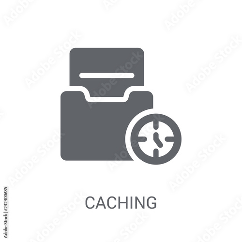 Caching icon. Trendy Caching logo concept on white background from Technology collection