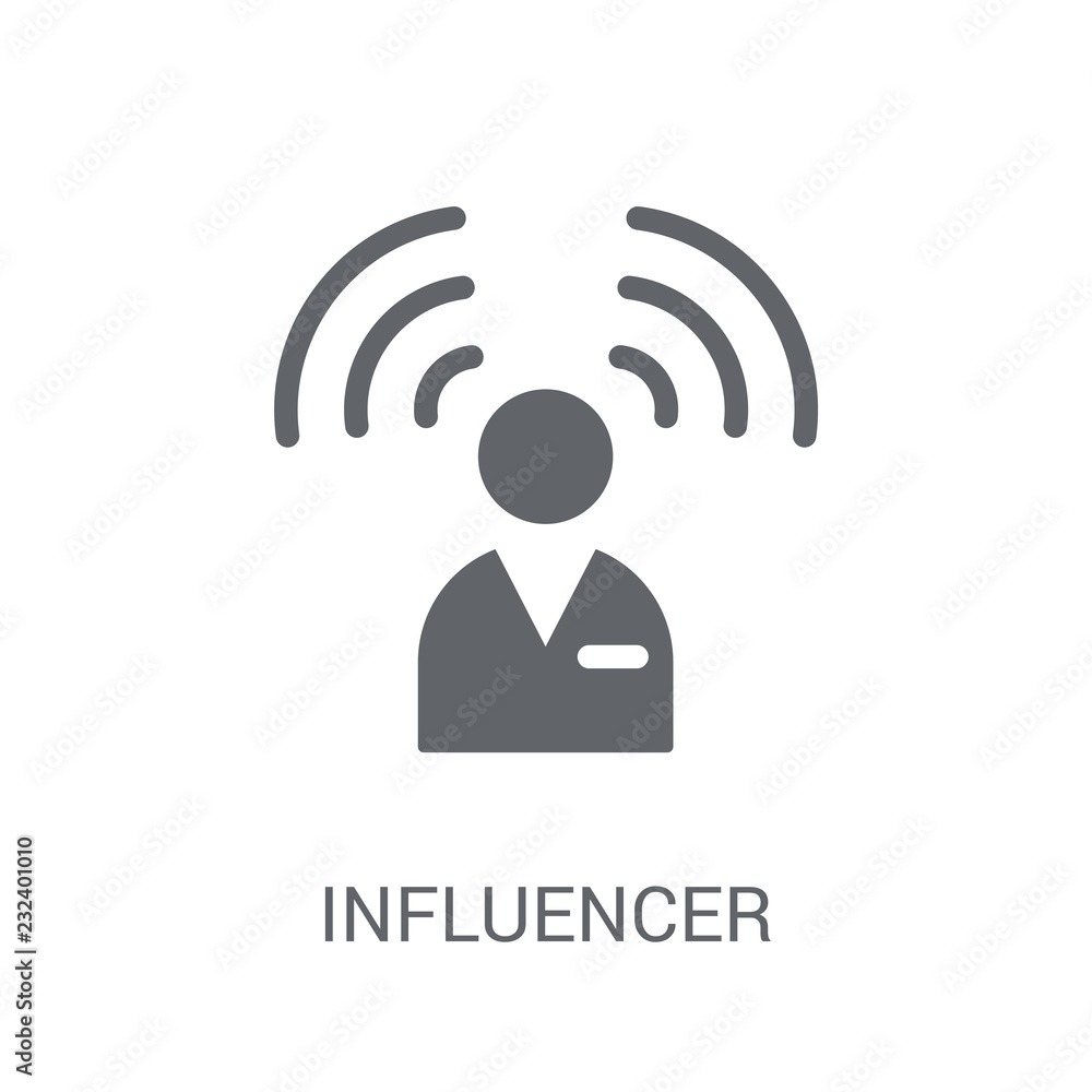 Influencer icon. Trendy Influencer logo concept on white background