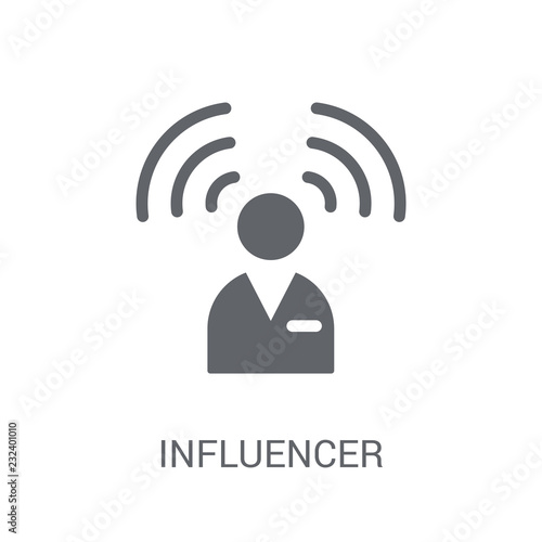 Influencer icon. Trendy Influencer logo concept on white background from Technology collection