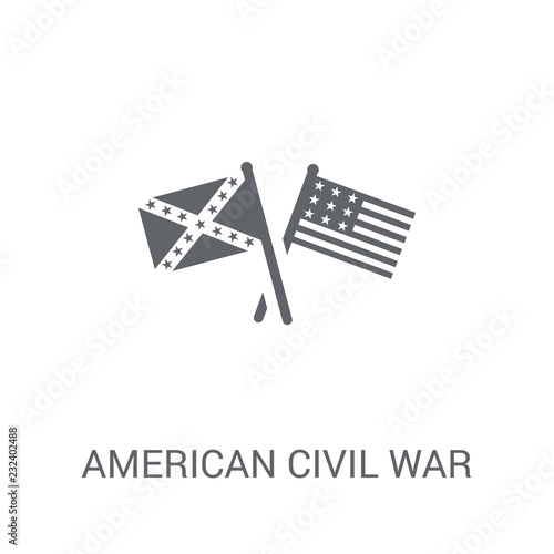 american civil war icon. Trendy american civil war logo concept on white background from United States of America collection