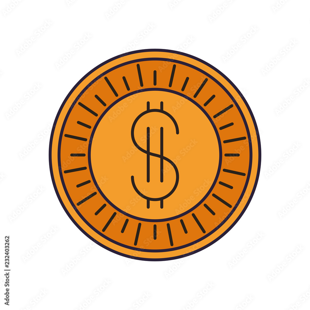coin with dollar symbol isolated icon coin with dollar symbol isolated icon