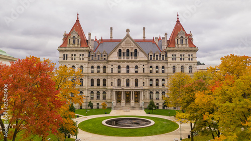 Fall Season New York Statehouse Capitol Building in Albany photo