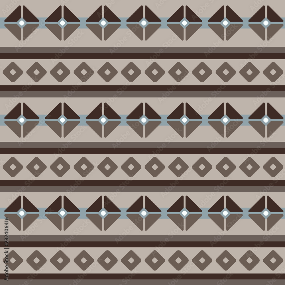 Fair Isle brown beige blue geometric seamless pattern Fair Isle brown beige blue geometric seamless pattern