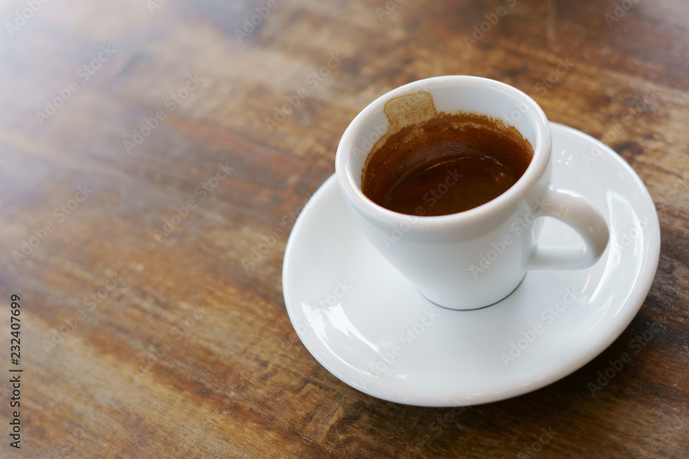Hot coffee cup in coffee shop. Hot coffee cup in coffee shop.