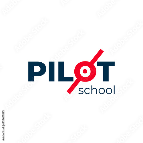 Pilot School Logo. vector design
