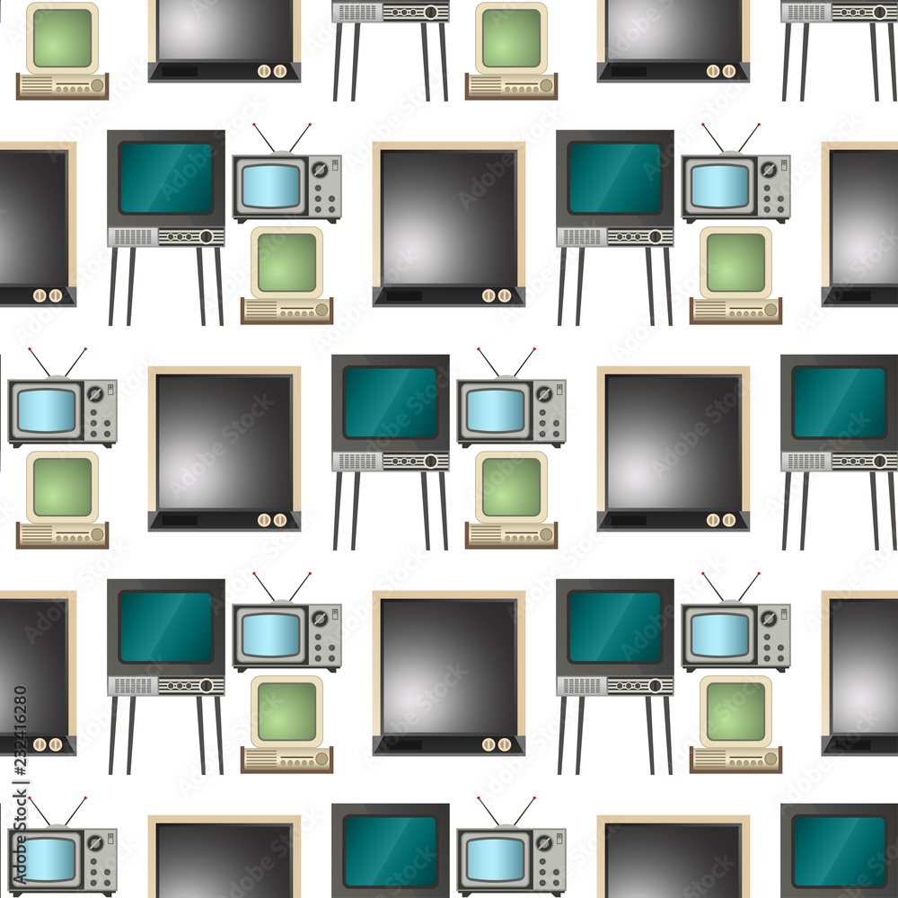 TV vector screen lcd monitor and notebook, tablet computer, retro TV vector screen lcd monitor and notebook, tablet computer, retro