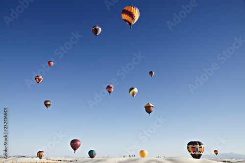 Balloon Fiesta on White Sands National Monument, September 19, 2010 in Alamogordo,New Mexico, USA