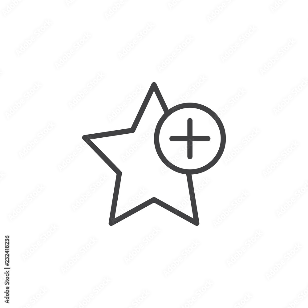 Add star bookmark outline icon. linear style sign for mobile concept and web design. Favorite star plus simple line vector icon. Symbol, logo illustration. Pixel perfect vector graphics Add star bookmark outline icon. linear style sign for mobile concept and web design. Favorite star plus simple line vector icon. Symbol, logo illustration. Pixel perfect vector graphics