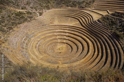 The Mysterious Moray Agricultural Terraces of the Incas, Cusco Peru. © Tjeerd