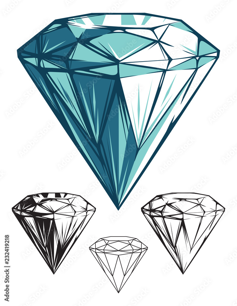 Fototapeta premium Shiny Vector Diamond