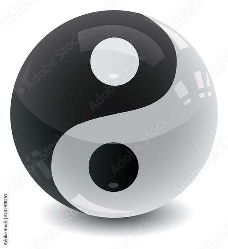 Glossy Yin Yang Marble