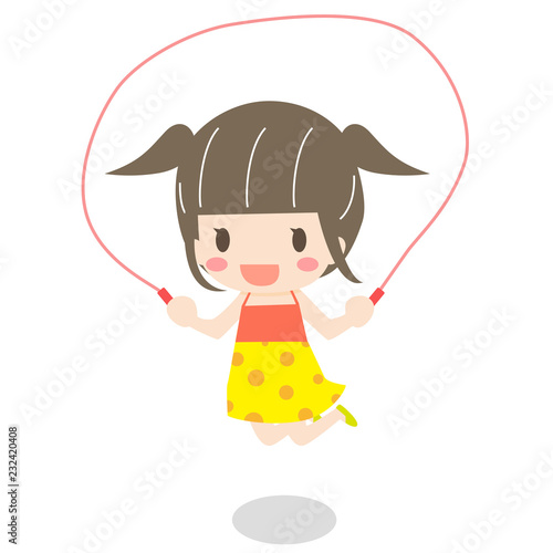 なわとびをする子供