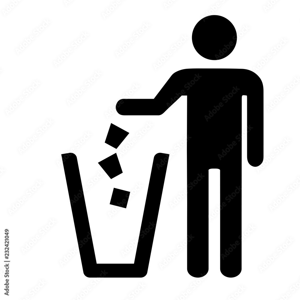 Garbage symbol. Do not litter sign. Garbage symbol. Do not litter sign.