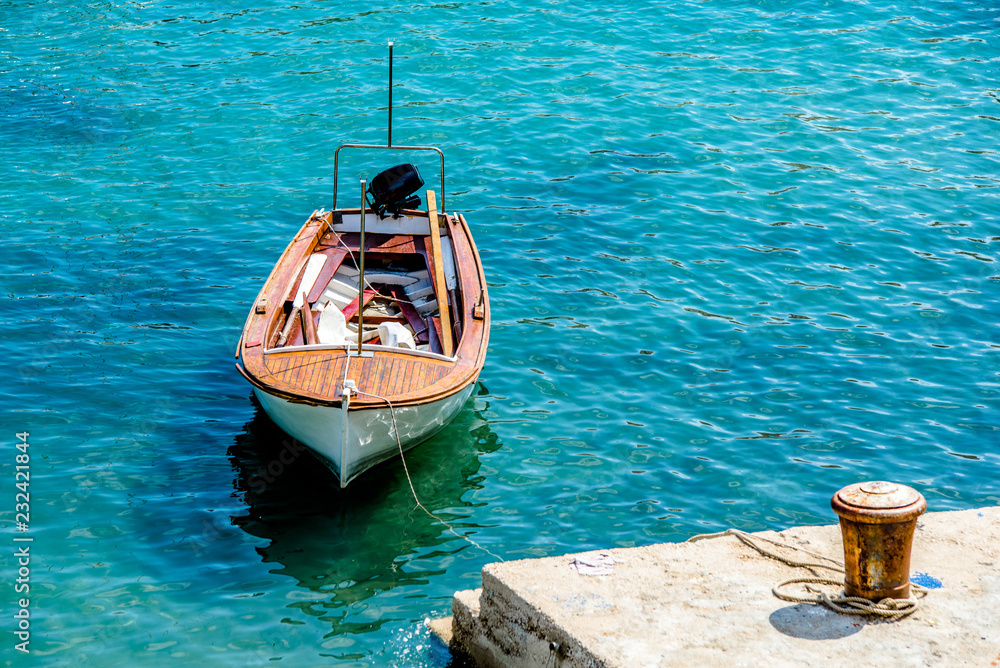     Fishing boat in the Bay of Dubrovnik,Croatia. 