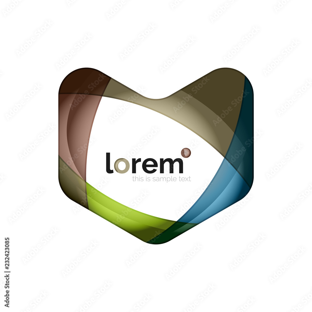 Abstract geometric business icon Abstract geometric business icon