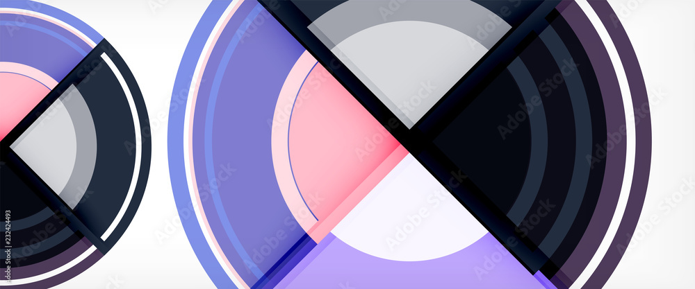 Obraz premium Circle abstract background, geometric modern design template