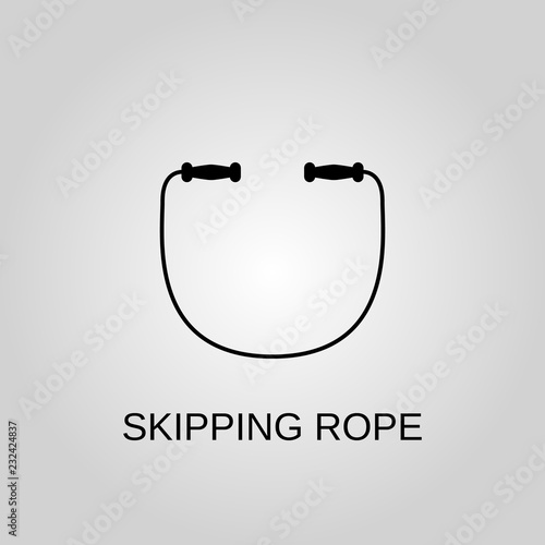 Skipping rope icon. Skipping symbol. Flat design. Stock - Vector illustration.