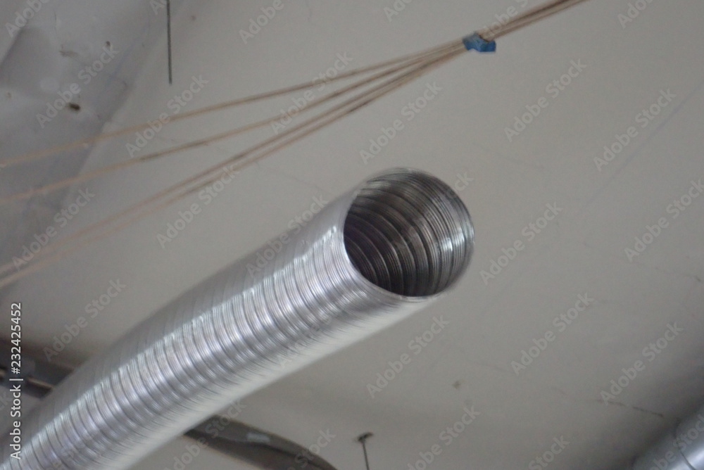 ventilation air tube on a ceiling