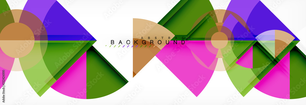 Triangles and circle geometric background Triangles and circle geometric background