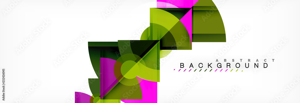 Triangles and circle geometric background Triangles and circle geometric background