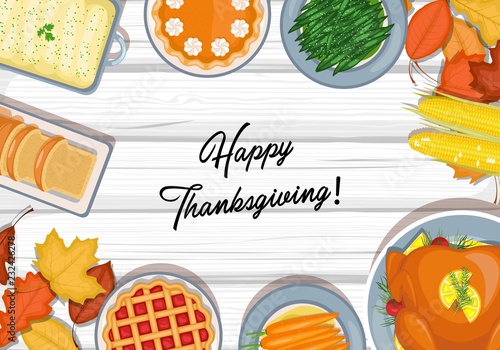 Thanksgiving dinner table