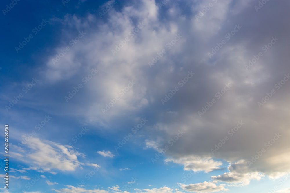 Clouds after rain before sunset as a background Clouds after rain before sunset as a background