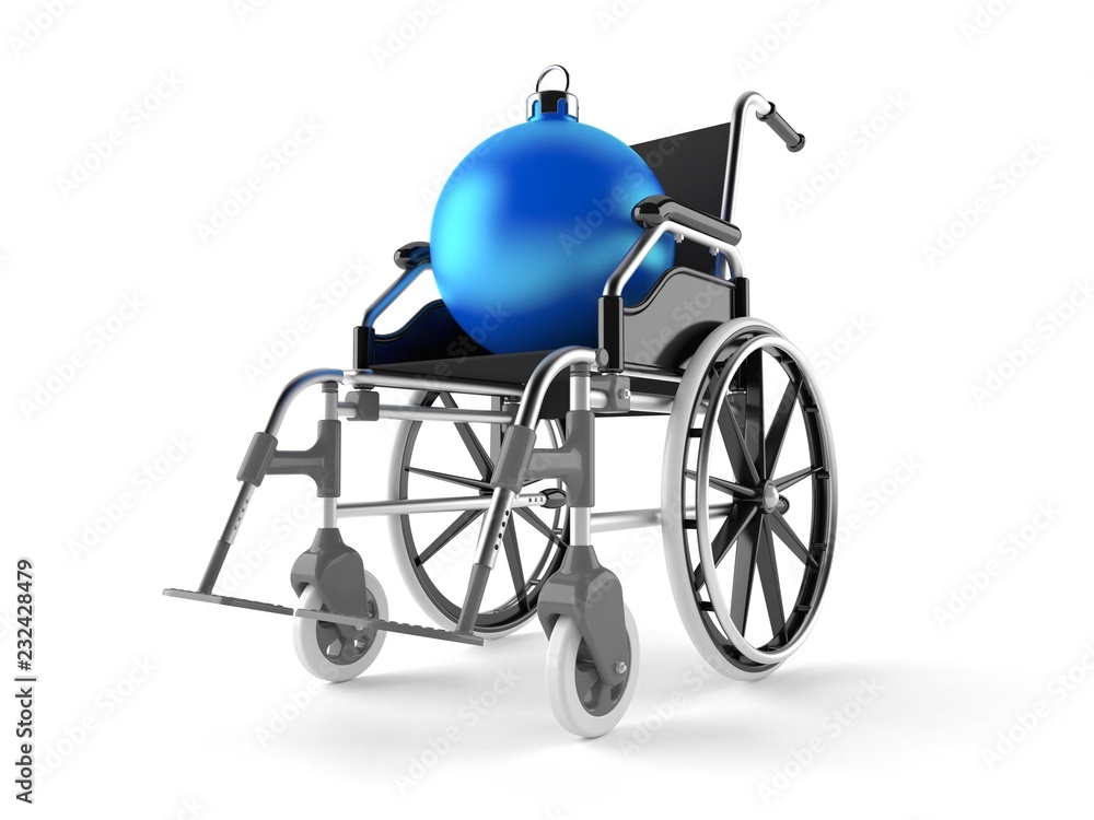 Christmas bauble with wheelchair