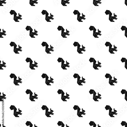 Origami squirrel pattern vector seamless repeating for any web design © ylivdesign