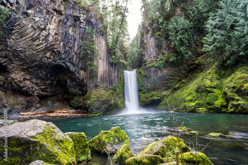 Toketee Falls, Oregon Waterfall in Umpqua National Forest photo